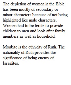 Worksheet on Ruth 1-4